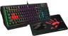 Клавиатура + мышь A4Tech Bloody B1700 клав:черный мышь:черный USB LED