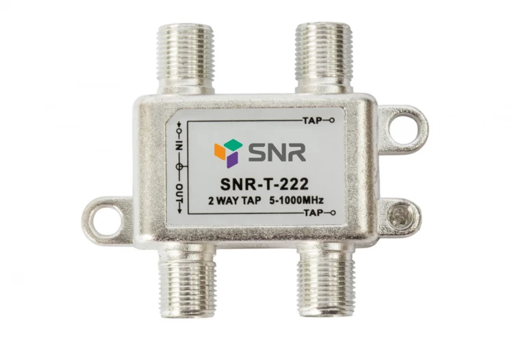 Ответвитель абонентский SNR-T-222 на 2 отвода, вносимое затухание IN-TAP 22dB.