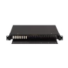 Оптический кросс NIKOMAX 19" Premium Line, 1U, укомплектованный на 16 портов LC/UPC (8 двойных LC/UPC адаптеров), MM 50/125 OM2, выдвижной, с полкой