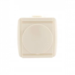 Розетка 1-м ОП Nata 16А IP20 с заземл. с защ. крышкой керамика крем. LEZARD 710-0300-123