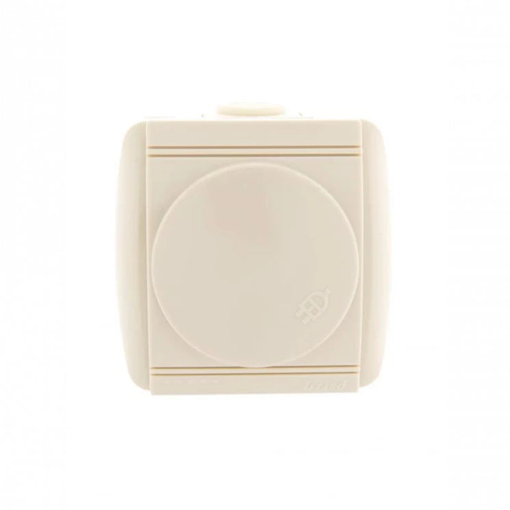 Розетка 1-м ОП Nata 16А IP20 с заземл. с защ. крышкой керамика крем. LEZARD 710-0300-123