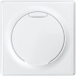 Розетка 1-м СП Florence 16А IP20 с заземл. винтов. контакты с крышкой механизм бел. (1E10501300) One