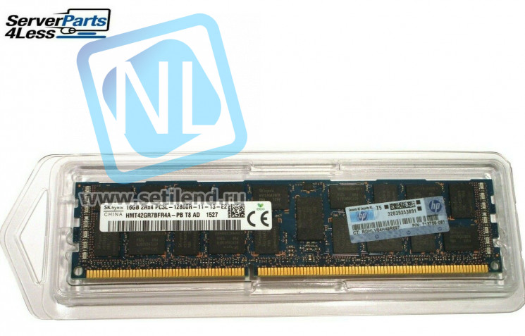 Модуль памяти HP 713756-081 16GB 1600MHz, PC3L-12800R-11, DDR3, dual-rank x4, 1.35V, registered dual in-line memory module (RDIMM)-713756-081(NEW)