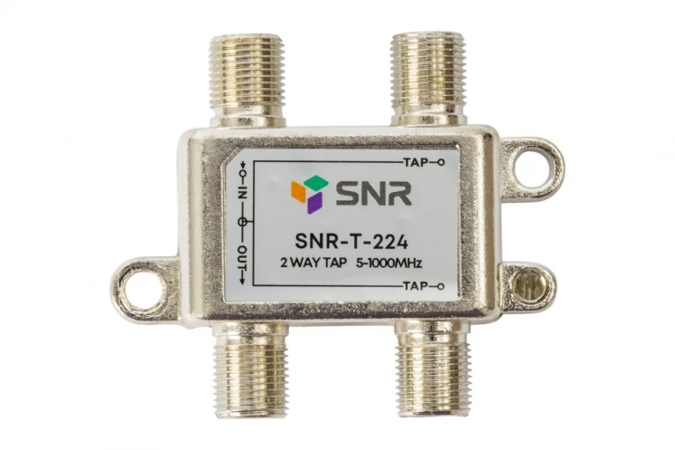 Ответвитель абонентский SNR-T-224, на 2 отвода, вносимое затухание IN-TAP 24dB.