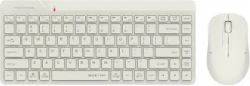 Клавиатура + мышь A4Tech Fstyler FG2200 Air2 клав:бежевый мышь:бежевый USB беспроводная slim