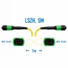 Патчкорд оптический MPO/APC FF SM (9/125 SM), 16 волокон, 1 метр (Cross)
