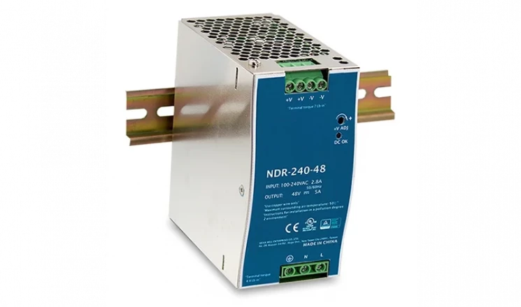 NDR-240-48 Блок питания на DIN-рейку, 48В, 5А, 240Вт Mean Well