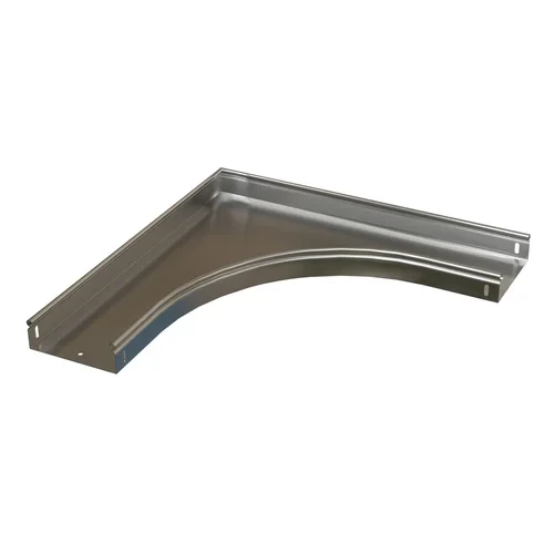 Угол 90° горизонтальный плавный 100x50 R100-0,8 мм