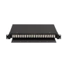Оптический кросс NIKOMAX 19" Premium Line, 1U, укомплектованный на 48 портов LC/UPC (24 двойных LC/UPC адаптеров), MM 50/125 OM2, выдвижной, с полкой