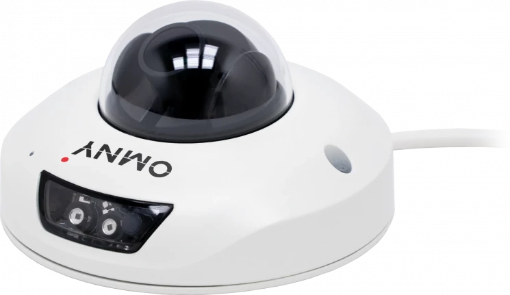 IP камера OMNY BASE miniDome2AE-WDS 17, купольная 2Мп (1920х1080) 30к/с, 1.7мм, F2.0, 802.3af A/B, 12±1В DC, ИК до 15м, встр.микр., WDR 120dB, MicroSD