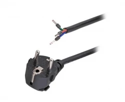 Кабель питания EU-Schuko/Open End, 220B, 10А, 1.8м