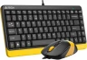 Клавиатура + мышь A4Tech Fstyler F1110 клав:чер/желтый мышь:чер/желтый USB Multimedia (F1110 BUMBLEBEE)