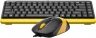 Клавиатура + мышь A4Tech Fstyler F1110 клав:чер/желтый мышь:чер/желтый USB Multimedia (F1110 BUMBLEBEE)