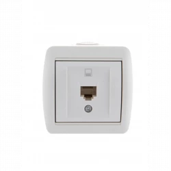 Розетка компьютерная 1-м ОП Nata RJ45 бел. LEZARD 710-0200-139
