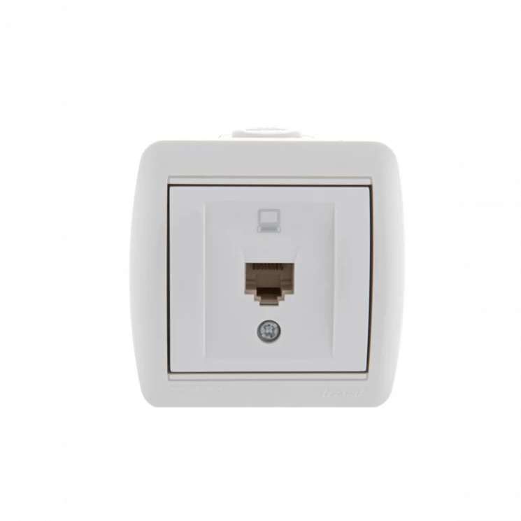 Розетка компьютерная 1-м ОП Nata RJ45 бел. LEZARD 710-0200-139
