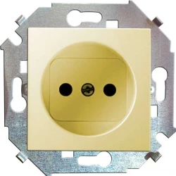 Розетка 1-м СП Simon 15 16А IP20 250В без заземл. винтов. клеммы механизм сл. кость Simon 1591431-03