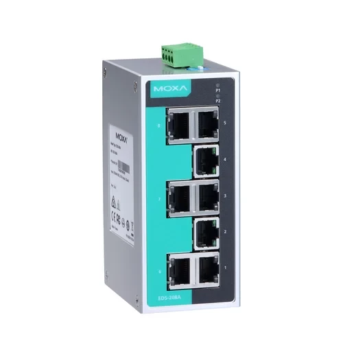 Компактный коммутатор 8 x 10/100BaseTX в металлическом корпусе с расширенным диапазоном температур MOXA