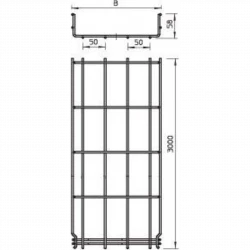Лоток проволочный 50х55 L3000 сталь 3.9мм GRM 55 50 G оцинк. OBO 6001441