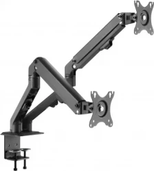Кронштейн для мониторов Ultramounts UM729 черный 17"-27" макс.7кг крепление к столешнице поворот и н