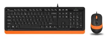 Клавиатура + мышь A4Tech Fstyler F1010 клав:чер/оранж мышь:чер/оранж USB Multimedia (F1010 ORANGE)