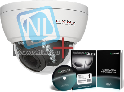 IP камера видеонаблюдения OMNY серия BASE ViDo2 купольная 2.0Мп fullHD, 2.8-12мм, 12В/PoE, ИК до 20м, EasyMic ПО Линия в комплекте