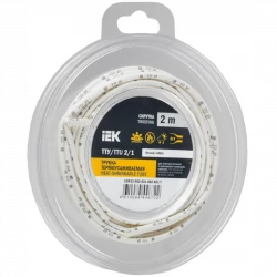 Трубка термоусадочная ТТУ нг-LS 2/1 бел. (уп.2м) IEK UDR12-002-001-002-K01-T