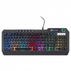 Клавиатура Оклик 715G черный USB Multimedia for gamer LED (1680657)