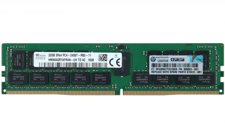 Память HP 32GB Dual Rank x4 PC4-2400T-R (DDR4-2400)