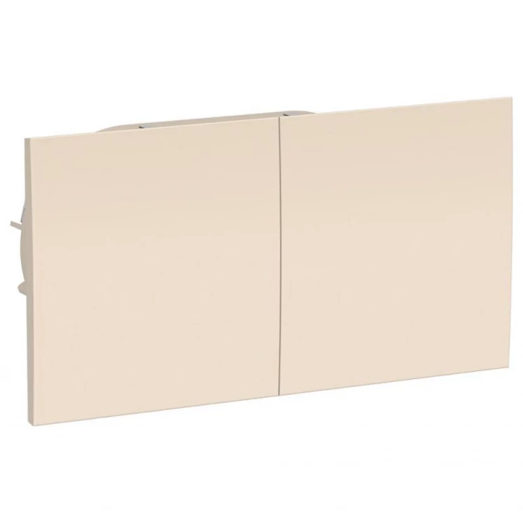 Розетка 2-м СП AtlasDesign 16А IP20 с заземл. защ. шторки со сдвижн. крышкой в сборе беж. SE ATN0002