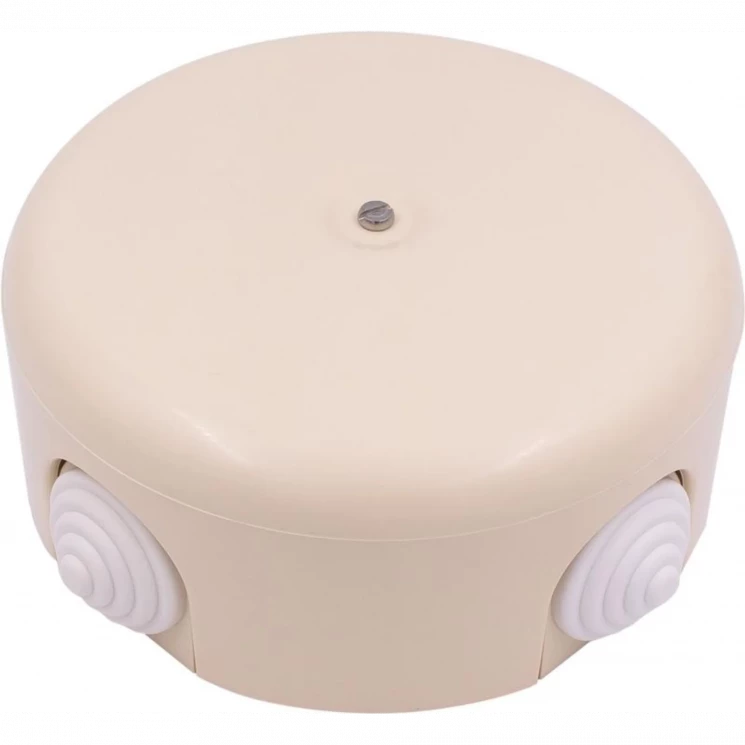 Коробка распределительная 110мм (4 кабельных ввода в комплекте) пластик песочн. зол. Bironi B1-522-2