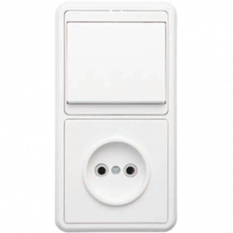 Блок БКВР-037 Бэлла (1-кл. выкл. + розетка) Кунцево 5815