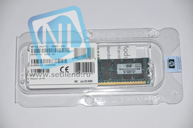 Модуль памяти HP 500662-B21 8GB 2Rx4 PC3-10600R-9 Dual Rank Kit-500662-B21(NEW)