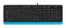 Клавиатура + мышь A4Tech Fstyler F1010 клав:чер/синий мышь:чер/синий USB Multimedia (F1010 BLUE)