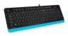 Клавиатура + мышь A4Tech Fstyler F1010 клав:чер/синий мышь:чер/синий USB Multimedia (F1010 BLUE)