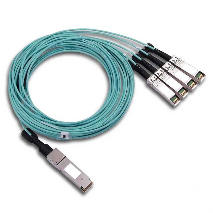 Модуль 100G QSFP28-&gt;4xSFP28 AOC, дальность до 7м