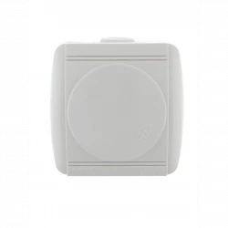 Розетка 1-м ОП Nata 16А IP20 с заземл. с защ. крышкой керамика бел. LEZARD 710-0200-123