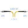Патчкорд оптический FC/UPC-ST/UPC SM G.657.A1 1 метр