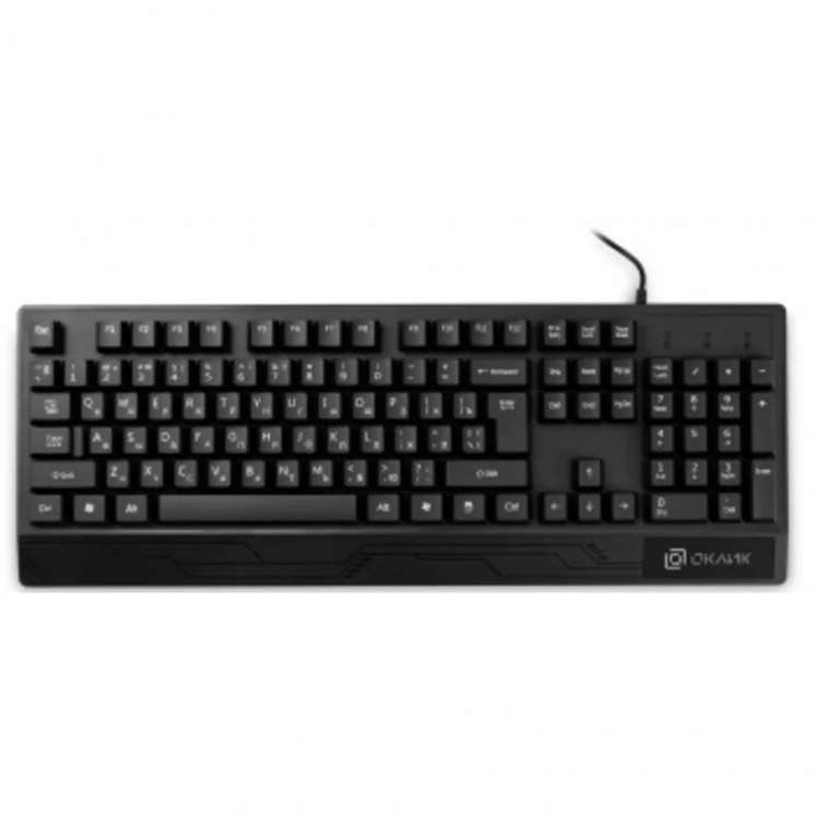 Клавиатура Оклик 115M черный USB (подставка для запястий) (1678098)
