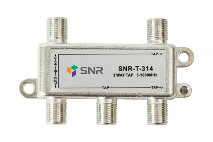 Ответвитель абонентский SNR-T-314 на 3 отвода, вносимое затухание IN-TAP 14dB.