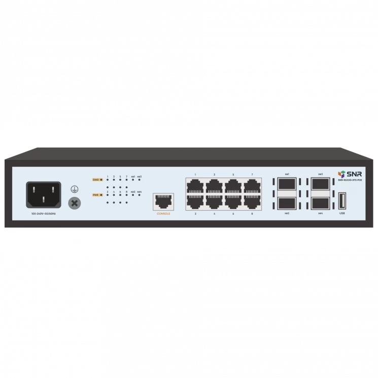 Управляемый PoE коммутатор уровня 2+ SNR-S5210G-8TX-POE