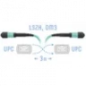 Патчкорд оптический MPO/UPC FF MM, 12 волокон, 3 метра (Cross)