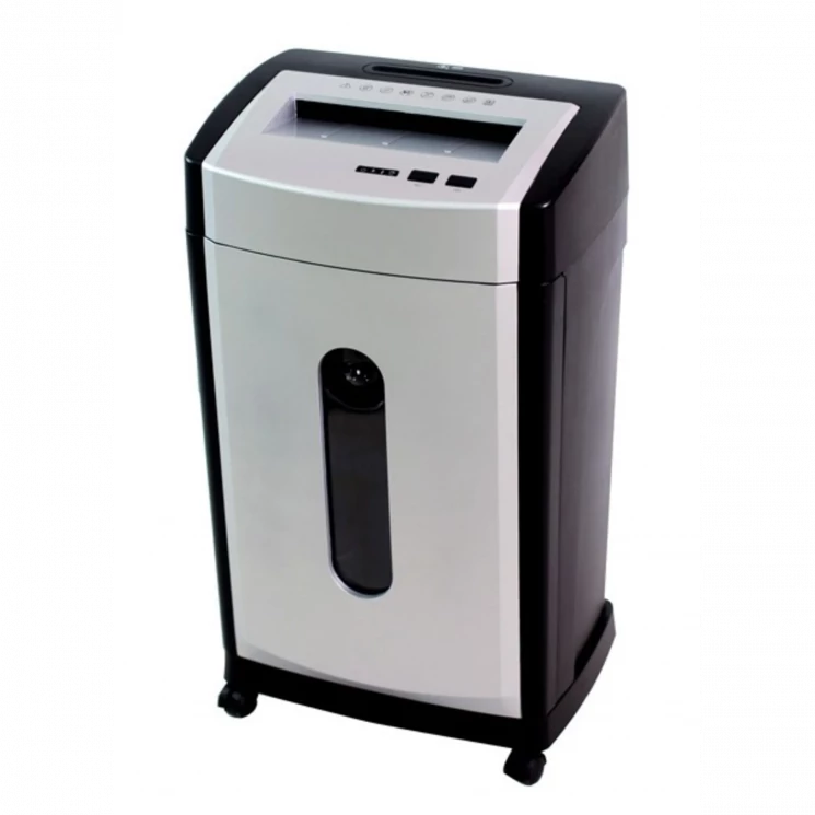 Шредер Office Kit S215 (секр.P-4) фрагменты 20лист. 28лтр. скрепки скобы пл.карты CD