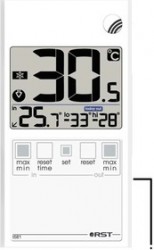 01581, Термометр цифровой оконный в ультратонком (7 мм) корпусе дом/улица
