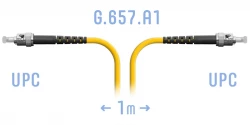 Патчкорд оптический ST/UPC SM G.657.A1 1 метр