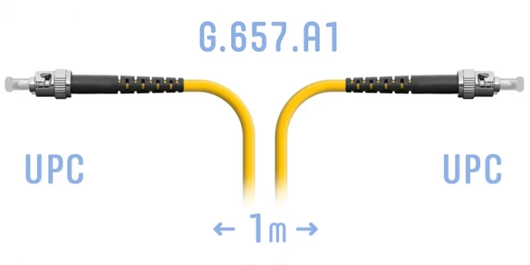 Патчкорд оптический ST/UPC SM G.657.A1 1 метр