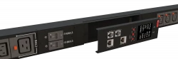 Блок розеток интеллектуальный iPDU-6032: ZeroUnit, 400V, 32А, in IEC60309 3P+N+E, out (6) C19; (18) C13 с фиксацией e-lock