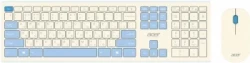 Клавиатура + мышь Acer OCC205 клав:белый/голубой мышь:белый/голубой USB беспроводная slim Multimedia