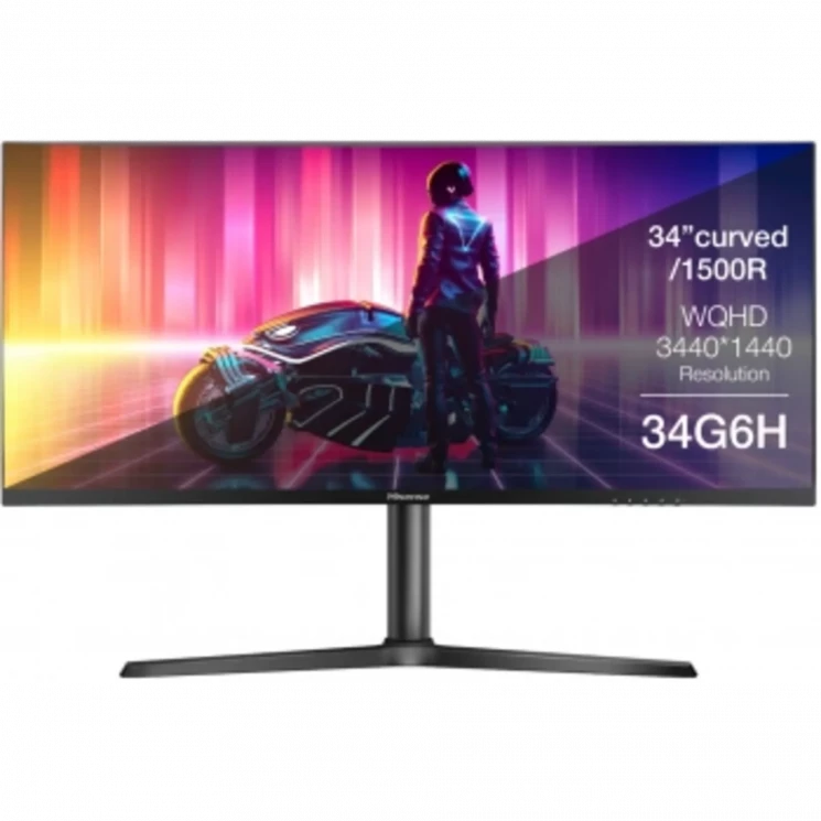 Монитор Hisense 34" 34G6H черный VA LED 1ms 21:9 HDMI HAS Piv 400cd 178гр/178гр 3440x1440 165Hz Free