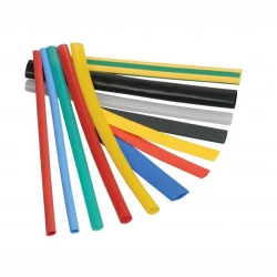 Набор трубок термоусадочных тонкостен. ТТУ 8/4 (4хЧ; 2хБ; К; С; Ж; З) 10х10см разноцвет. IEK UDRS-D4