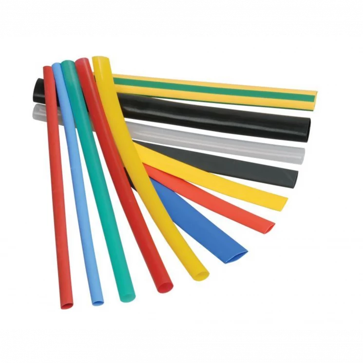 Набор трубок термоусадочных тонкостен. ТТУ 8/4 (4хЧ; 2хБ; К; С; Ж; З) 10х10см разноцвет. IEK UDRS-D4